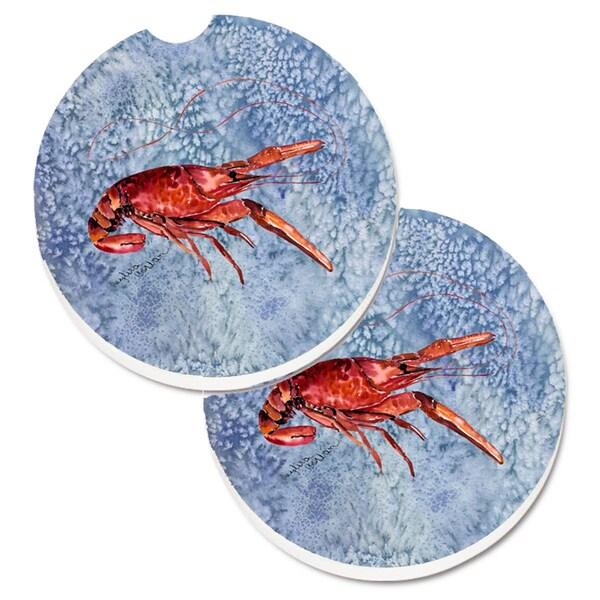 Carolines Treasures Crawfish Set of 2 Cup Holder Car Coaster 8231CARC - main